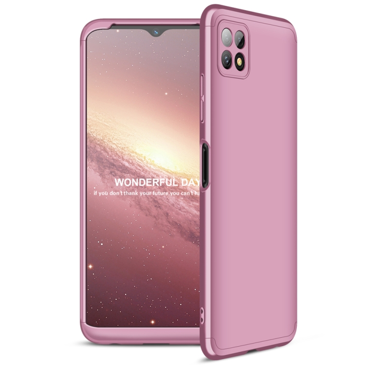 

For Samsung Galaxy A22 5G GKK Three Stage Splicing Full Coverage PC Case(Rose Gold)