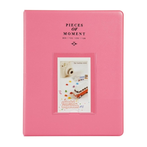 

128 Pockets Photo Book Album Name Card Holder for Fujifilm Instax Mini 8 /7s /70 /25 /50s /90(Peach Color)