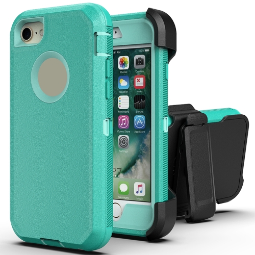 

Robot Shockproof Silicone + PC Protective Case with Back Clip Holder For iPhone 6s / 6(Green + Light Green)