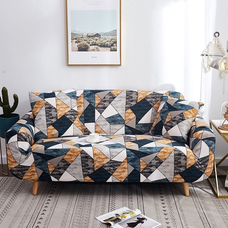 

Double Seat Four Seasons Printing Full Coverage Elastic Non-slip Sofa Cover(Color Puzzle)