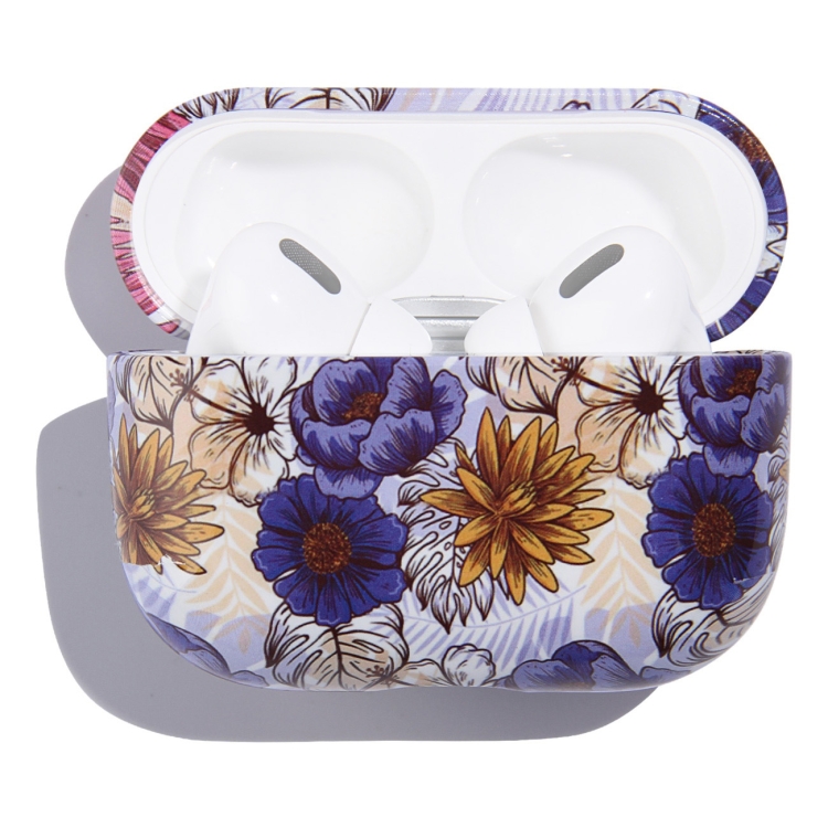 

Flower Pattern Anti-fall Wireless Earphone PC Protective Case For AirPods Pro(Chrysanthemum)