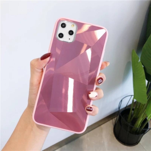 

For iPhone 11 Pro Shockproof Diamond Texture TPU Jelly Protective Case(Pink)