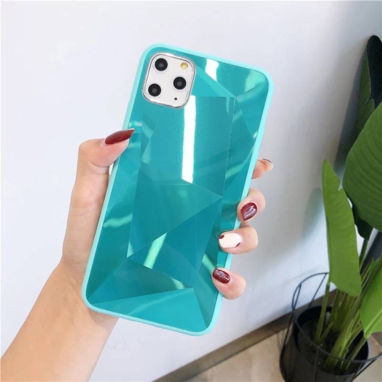 

For iPhone 11 Pro Max Shockproof Diamond Texture TPU Jelly Protective Case(Blue)