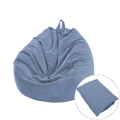 

Corduroy Lazy Bean Bag Chair Sofa Cover, Size:70x80cm(Dark Blue)