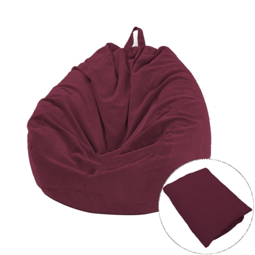 

Corduroy Lazy Bean Bag Chair Sofa Cover, Size:70x80cm(Red Wine)