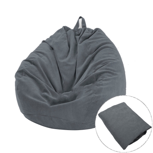 

Corduroy Lazy Bean Bag Chair Sofa Cover, Size:70x80cm(Dark Grey)