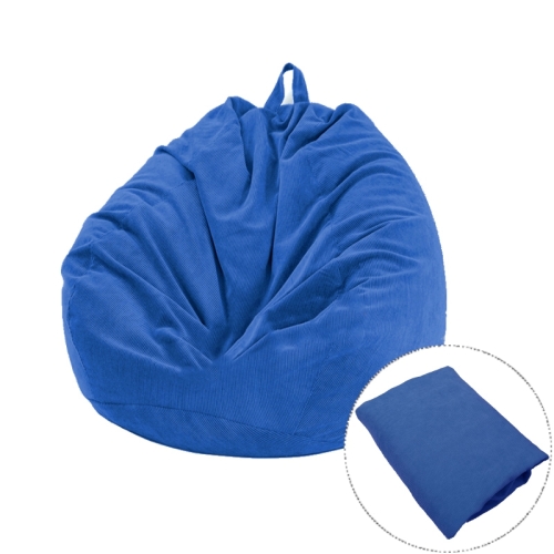 

Corduroy Lazy Bean Bag Chair Sofa Cover, Size:85x110cm(Blue)