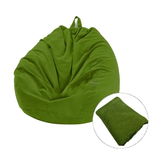 

Corduroy Lazy Bean Bag Chair Sofa Cover, Size:85x110cm(Green)