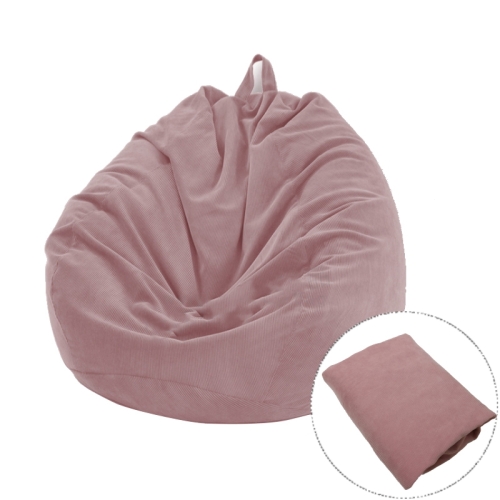 

Corduroy Lazy Bean Bag Chair Sofa Cover, Size:100x120cm(Pink)