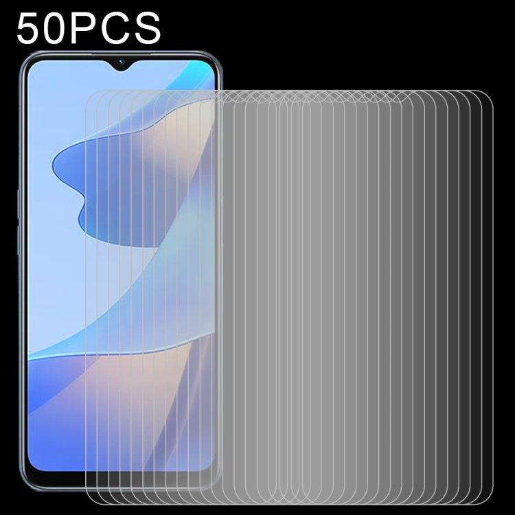 

For OPPO A16 50 PCS 0.26mm 9H 2.5D Tempered Glass Film
