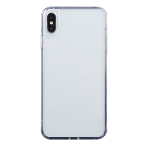 

Transparent Stepless Fine Hole Glass Protective Case For iPhone X / XS