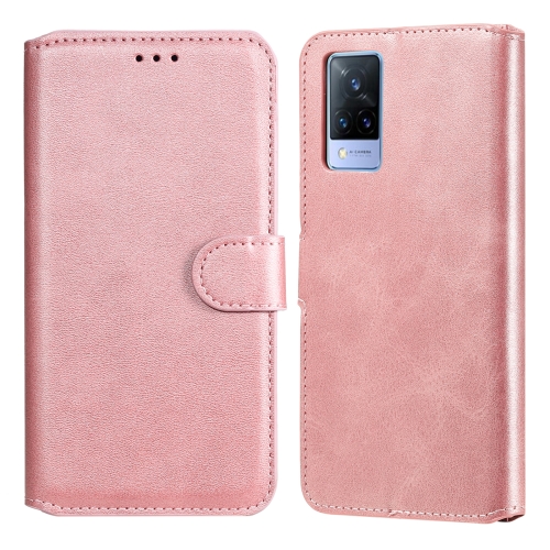 

Classic Calf Texture PU + TPU Horizontal Flip Leather Case with Holder & Card Slots & Wallet For vivo V21(Rose Gold)