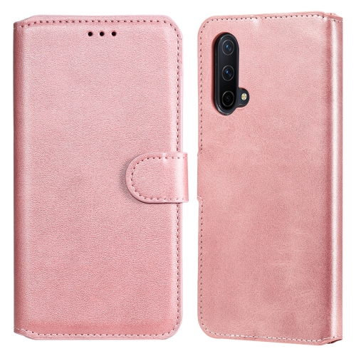 

Classic Calf Texture PU + TPU Horizontal Flip Leather Case with Holder & Card Slots & Wallet For OnePlus Nord CE 5G(Rose Gold)