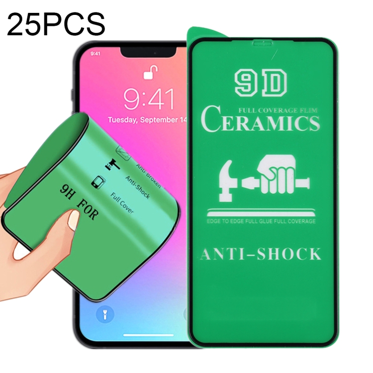 

25 PCS 9D Full Screen Full Glue Ceramic Film For iPhone 13 Pro Max