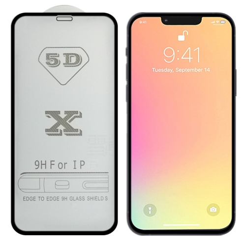 

9H 5D Full Glue Full Screen Tempered Glass Film For iPhone 13 mini(Black)