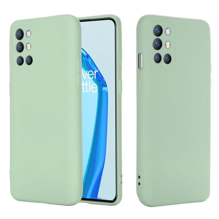 

Pure Color Liquid Silicone Shockproof Full Coverage Case For OnePlus 9R(Green)