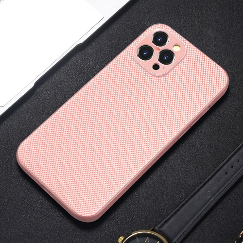 

Accurate Hole Braided Nylon Heat Dissipation PC + TPU Protective Case For iPhone 11 Pro Max(Pink)