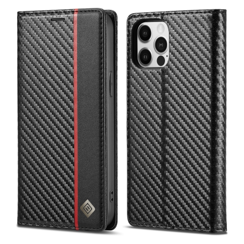 

LC.IMEEKE Carbon Fiber PU + TPU Horizontal Flip Leather Case with Holder & Card Slot & Wallet For iPhone 12 mini(Vertical Black)