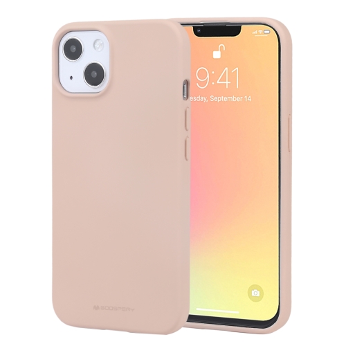 GOOSPERY SOFT FEELING Liquid TPU Shockproof Soft Case For iPhone 13 mini(Light Pink)