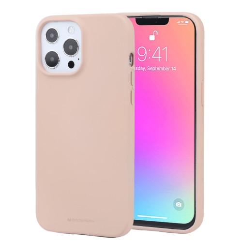 

GOOSPERY SOFT FEELING Liquid TPU Shockproof Soft Case For iPhone 13 Pro Max(Light Pink)