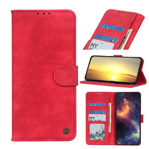 

For OPPO A16 Antelope Texture Magnetic Buckle Horizontal Flip PU Leather Case with Card Slots & Wallet & Holder(Red)