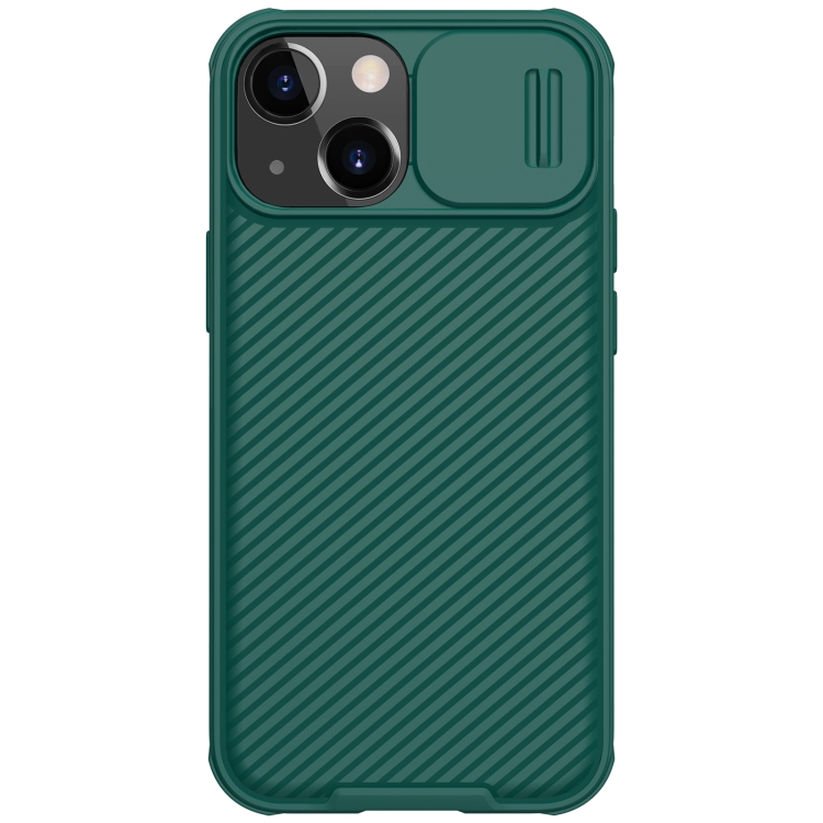 

NILLKIN Black Mirror Pro Series Camshield Full Coverage Dust-proof Scratch Resistant Phone Case For iPhone 13 mini(Green)