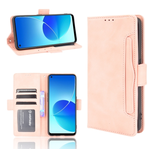 

For OPPO Reno6 Z Skin Feel Calf Pattern Horizontal Flip Leather Case with Holder & Card Slots & Photo Frame(Pink)