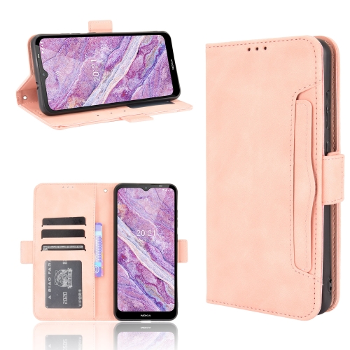 

For Nokia C10/C20 Skin Feel Calf Pattern Horizontal Flip Leather Case with Holder & Card Slots & Photo Frame(Pink)