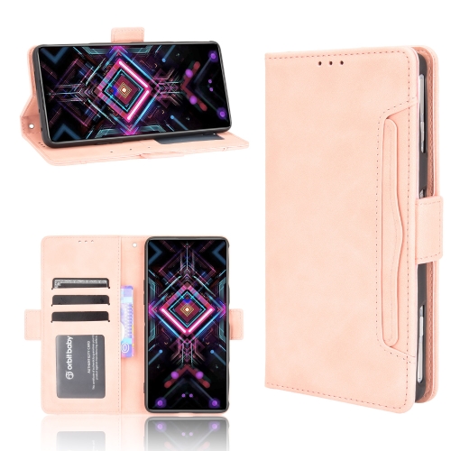 

For Xiaomi Poco F3 GT/Redmi K40 Gaming Skin Feel Calf Pattern Horizontal Flip Leather Case with Holder & Card Slots & Photo Frame(Pink)