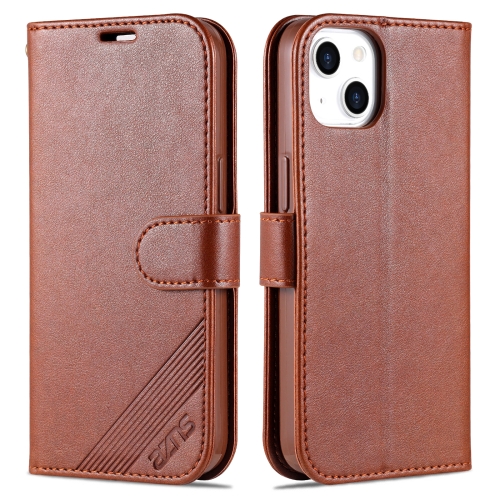 

AZNS Sheepskin Texture Horizontal Flip Leather Case with Holder & Card Slots & Wallet For iPhone 13(Brown)