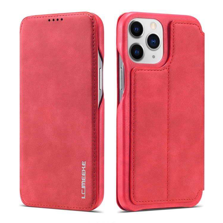 

LC.IMEEKE Hon Ancient Series Horizontal Flip Leather Case with Holder & Card Slot For iPhone 13 Pro(Red)