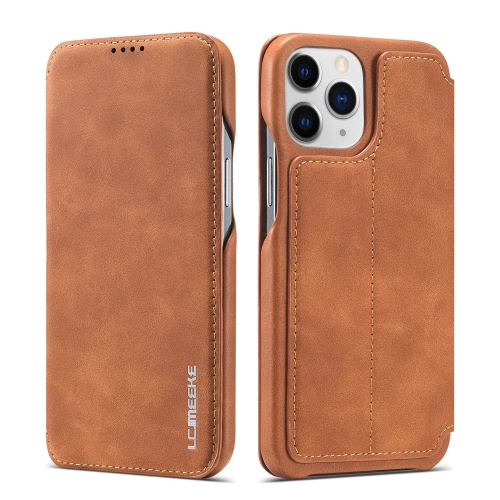 

LC.IMEEKE Hon Ancient Series Horizontal Flip Leather Case with Holder & Card Slot For iPhone 13 Pro Max(Brown)