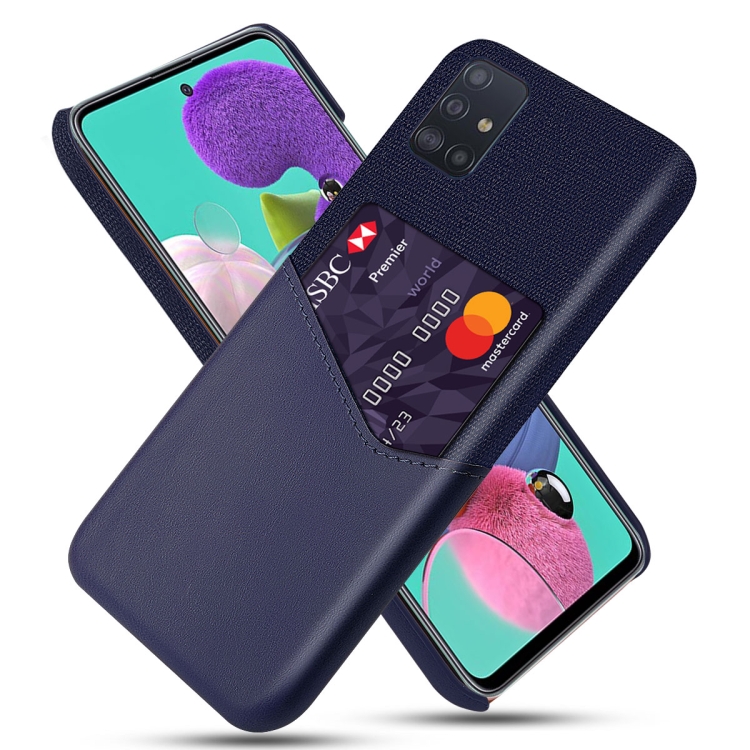 For Samsung Galaxy A51 Cloth Texture PC + PU Leather Back Cover Shockproof Case with Card Slot(Blue)
For Samsung Galaxy A51 Cloth Texture PC + PU Leather Back Cover Shockproof Case with Card Slot(Blue)