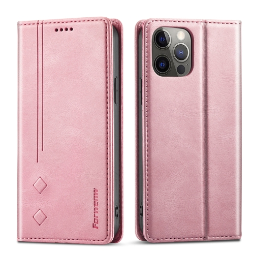 

Forwenw F2 Series Magnetic Horizontal Flip Leather Case with Holder & Card Slots & Wallet For iPhone 12 Pro Max(Rose Gold)