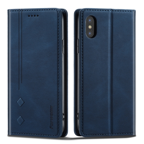 

Forwenw F2 Series Magnetic Horizontal Flip Leather Case with Holder & Card Slots & Wallet For iPhone X / XS(Blue)