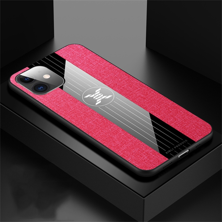 

For iPhone 11 XINLI Stitching Cloth Textue Shockproof TPU Protective Case(Red)