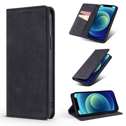 

TAOKKIM Retro Matte PU Horizontal Flip Leather Case with Holder & Card Slots For iPhone 13 mini(Black)