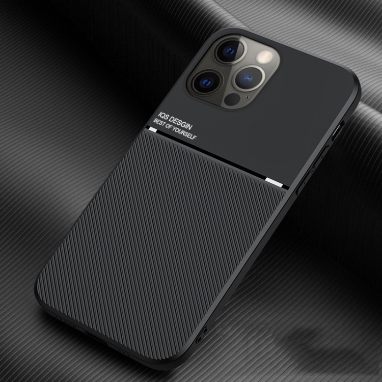 

Classic Tilt Strip Grain Magnetic Shockproof PC + TPU Case For iPhone 13 Pro(Black)