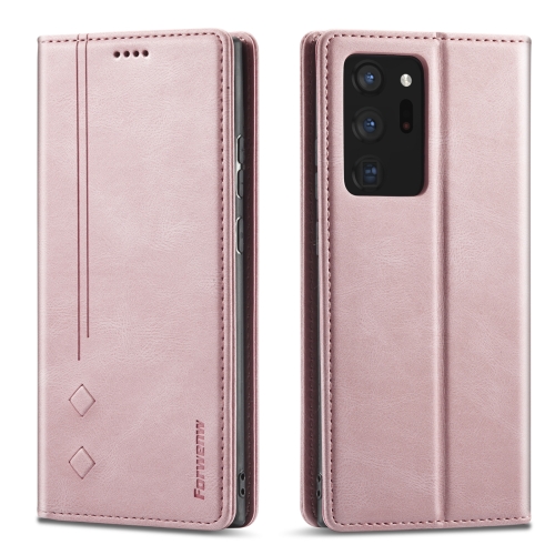 

For Samsung Galaxy Note20 Ultra Forwenw F2 Series Magnetic Horizontal Flip Leather Case with Holder & Card Slots & Wallet(Rose Gold)