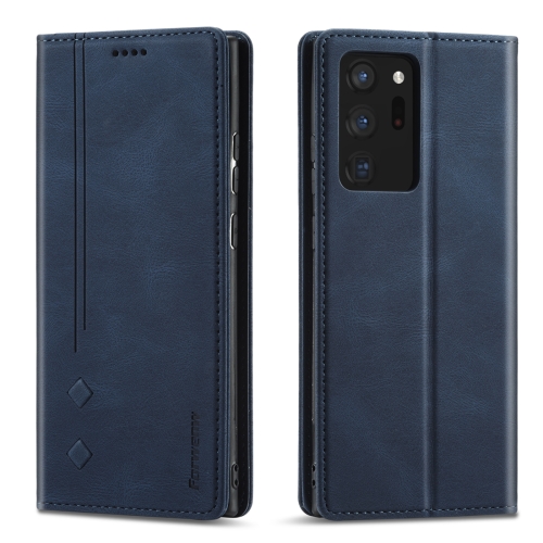 

For Samsung Galaxy Note20 Ultra Forwenw F2 Series Magnetic Horizontal Flip Leather Case with Holder & Card Slots & Wallet(Blue)