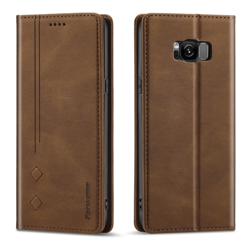 

For Samsung Galaxy S8+ Forwenw F2 Series Magnetic Horizontal Flip Leather Case with Holder & Card Slots & Wallet(Brown)