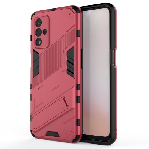 

For OPPO A93s 5G Punk Armor 2 in 1 PC + TPU Shockproof Case with Invisible Holder(Light Red)