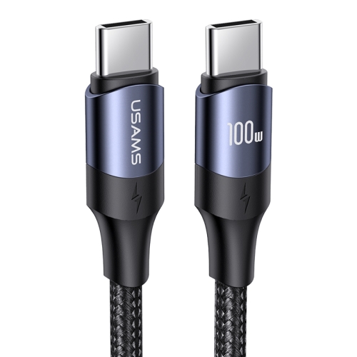 

USAMS US-SJ525 U71 USB-C / Type-C to USB-C / Type-C 100W PD Fast Charging Aluminum Alloy Data Cable, Length:2m(Black)