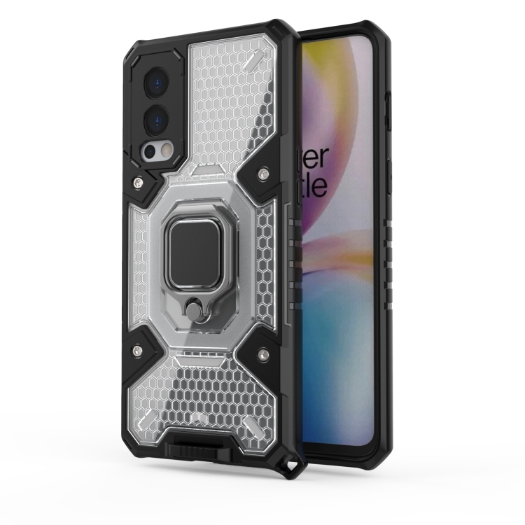 

For OnePlus Nord 2 5G Space PC+TPU Shockproof Case with Ring Holder(White)