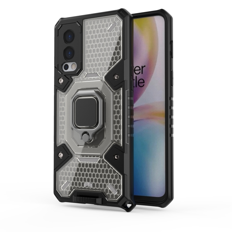 

For OnePlus Nord 2 5G Space PC+TPU Shockproof Case with Ring Holder(Grey)