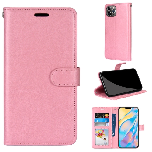 

Pure Color Horizontal Flip PU Leather Case with Holder & Card Slots & Wallet & Photo Frame For iPhone 13 Pro Max(Pink)