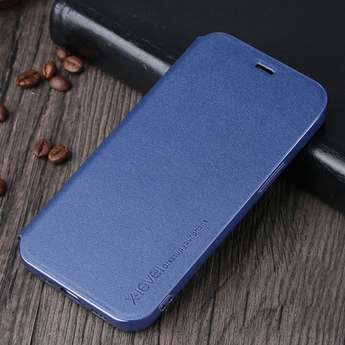 

X-level Fib Color Series Ultra Thin PU + TPU Horizontal Flip Leather Case with Holder For iPhone 13(Blue)