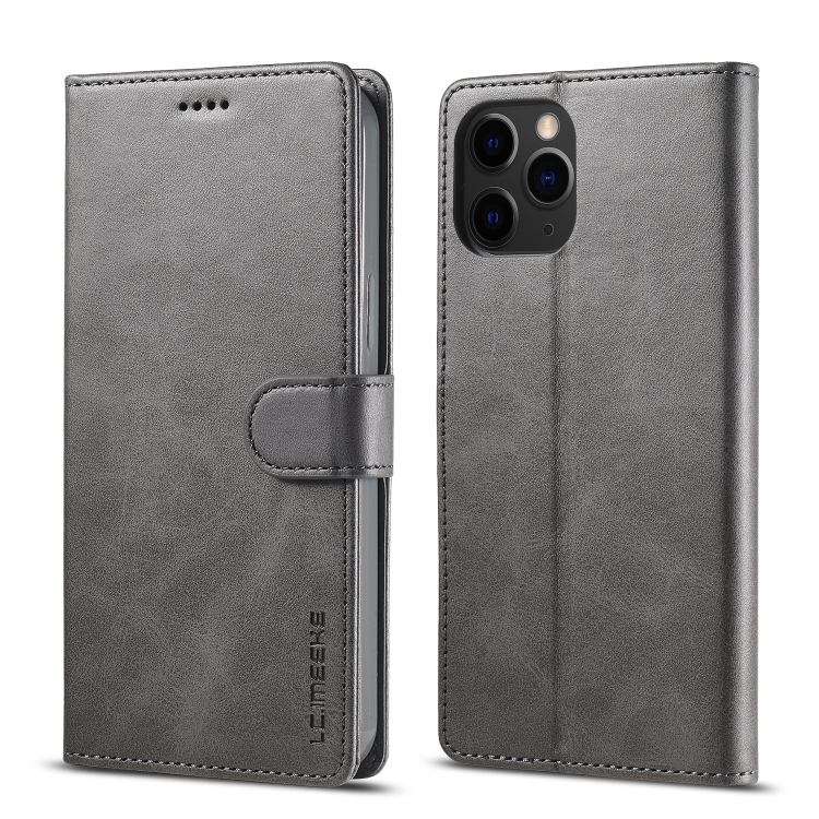 

LC.IMEEKE Calf Texture Horizontal Flip Leather Case with Holder & Card Slots & Wallet For iPhone 13 Pro(Grey)