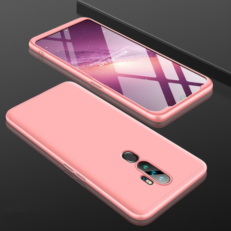 

For OPPO A5 2020 / A11X GKK Three Stage Splicing Full Coverage PC Protective Case(Rose Gold)