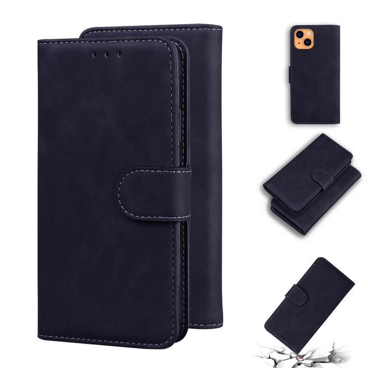 

Skin Feel Pure Color Horizontal Flip Leather Case with Holder & Card Slots & Wallet For iPhone 13 mini(Black)